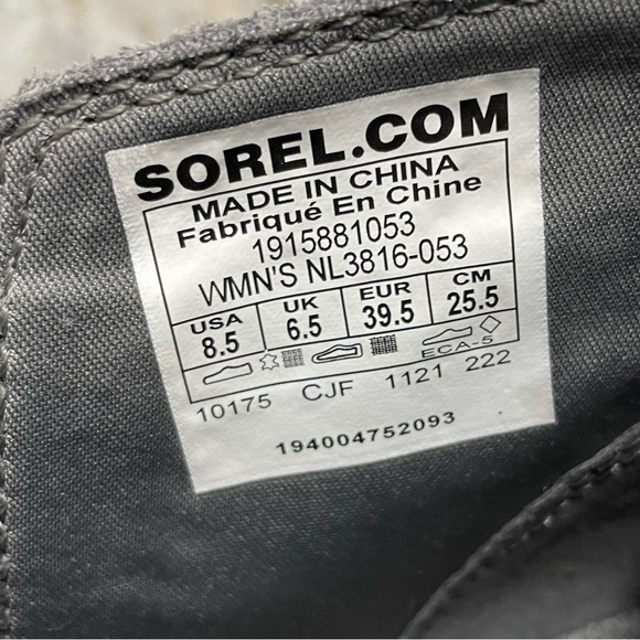 NWT Sorel Evie Pull-On Waterproof Bootie in Quarry/Gum2 Size 8.5 - Picture 4 of 11